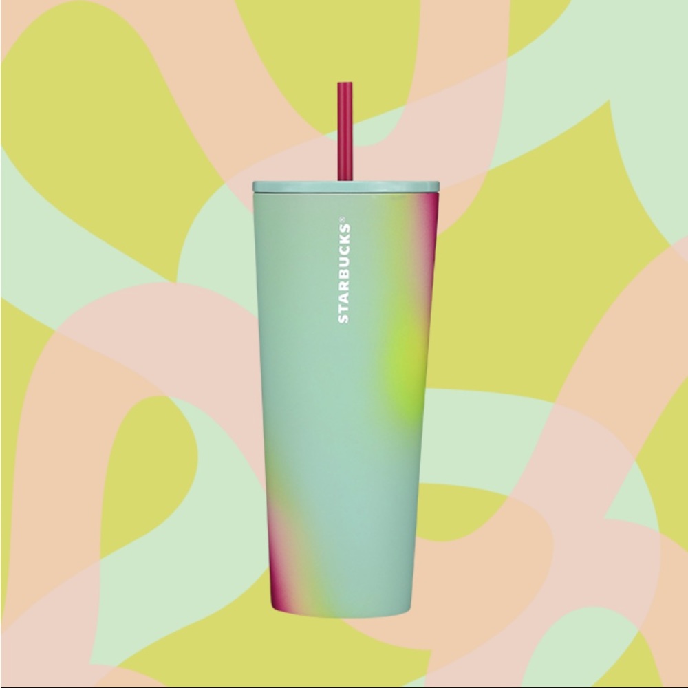 Starbucks Pastel Spring 2024 collection Tie-Dye Stainless Steel Cold Cup | 24 oz